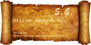 Stiller Gertrúd névjegykártya